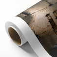 Art Deco poster of Jerusalem skyline in pastel shades on rolled canvas, ideal for nursery wall art.