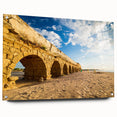 Large abstract wall art depicting a Middle Eastern scenery in vibrant earth tones on acrylic glass.
