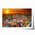 Extra large rolled print depicting a vibrant floral scene set in Chile, ideal for art wall dining room.