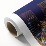 Art Deco style poster of a scenic Colombian landscape on rolled canvas, ideal for nursery wall art.