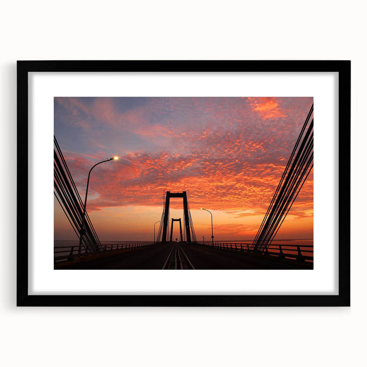 Extra large abstract art print of a colorful, textured Venezuelan landscape on a framed canvas, ideal for living room decor.