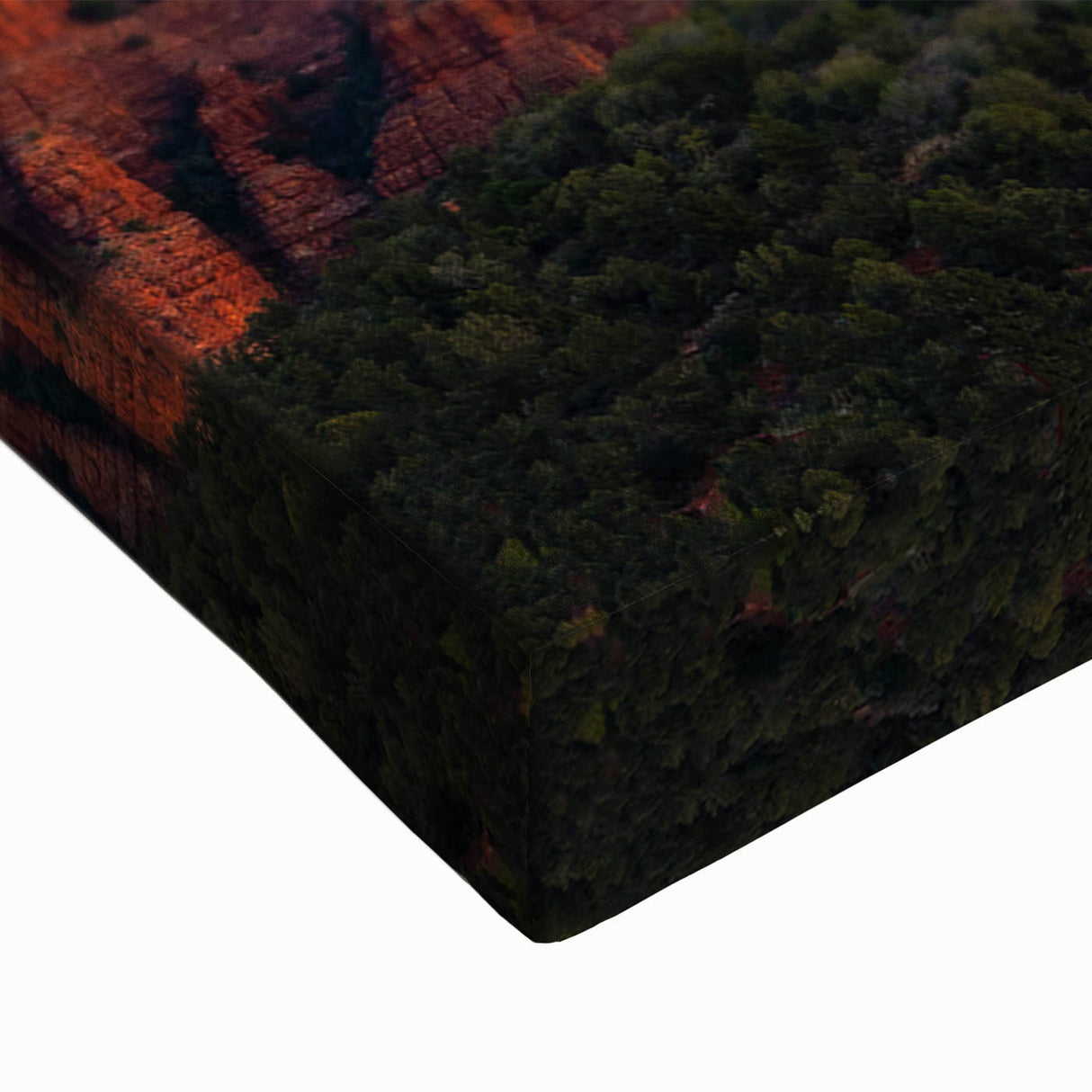 Black and white landscape art painting of Sedona, Arizona on stretched canvas, ideal for bedroom wall decor.