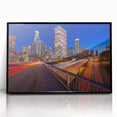 Large abstract wall art depicting Beverly Hills scenery in muted earth tones on a framed acrylic.