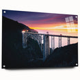 Acrylic print of Big Sur coastline in rich blue and green tones, suitable for bedroom or dining room decor.