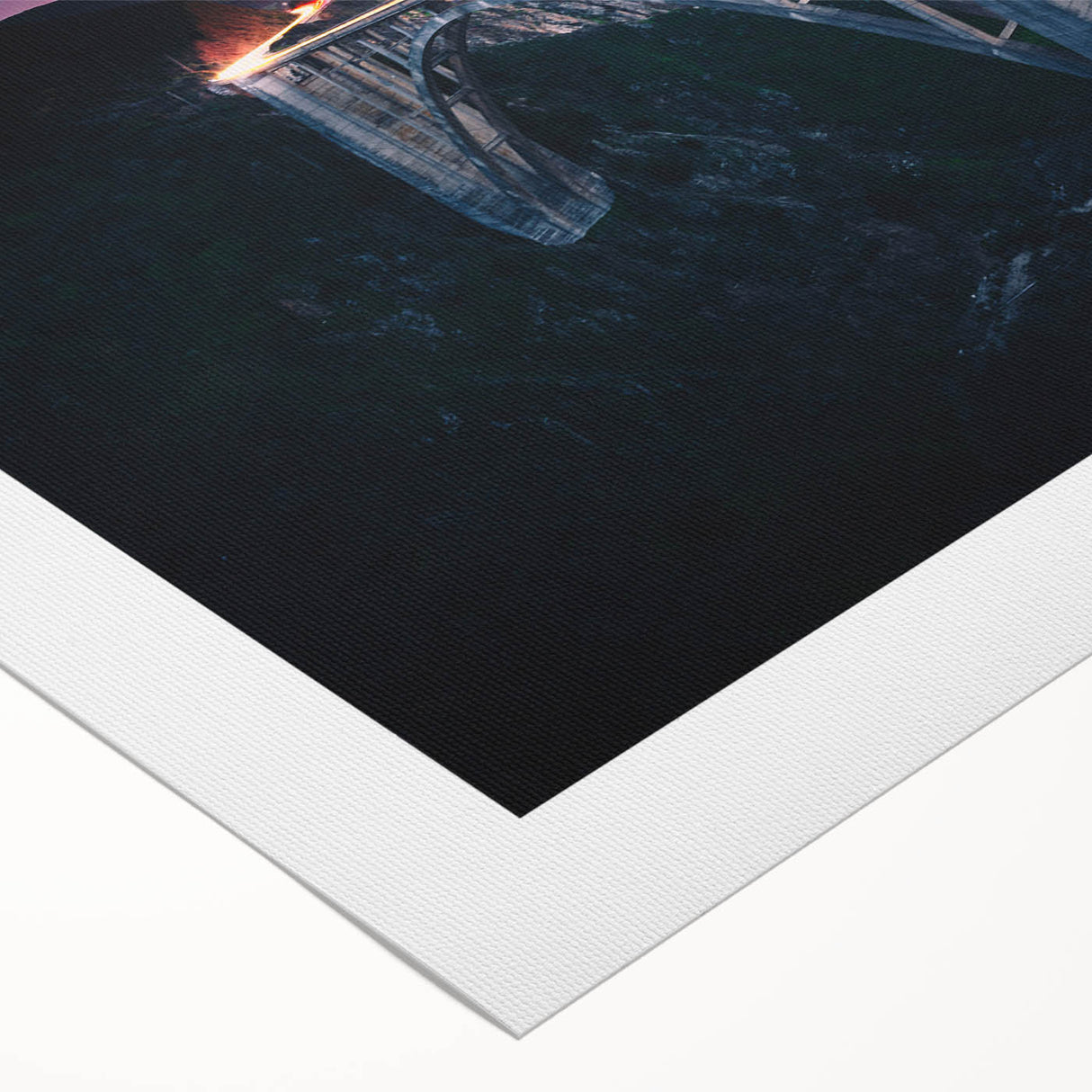 Art deco poster of Big Sur, California in muted green and blue tones on rolled canvas, ideal for dining room wall art.