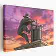 Stretched canvas depicting a serene Napa Valley landscape in soft earth tones, ideal for kitchen wall art.