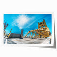 Extra large rolled print of Sacramento scenery with vibrant floral designs, ideal for art wall dining room.