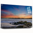 Acrylic print of a Santa Barbara landscape in soft pastel shades, ideal for bedroom or dining room decor.