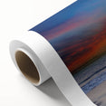 Art deco poster of Santa Barbara scenery in pastel colors on rolled canvas, ideal for nursery wall art.