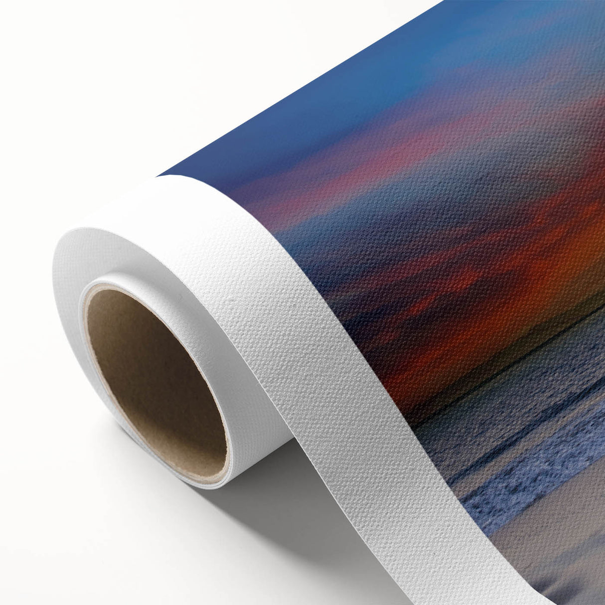 Art deco poster of Santa Barbara scenery in pastel colors on rolled canvas, ideal for nursery wall art.