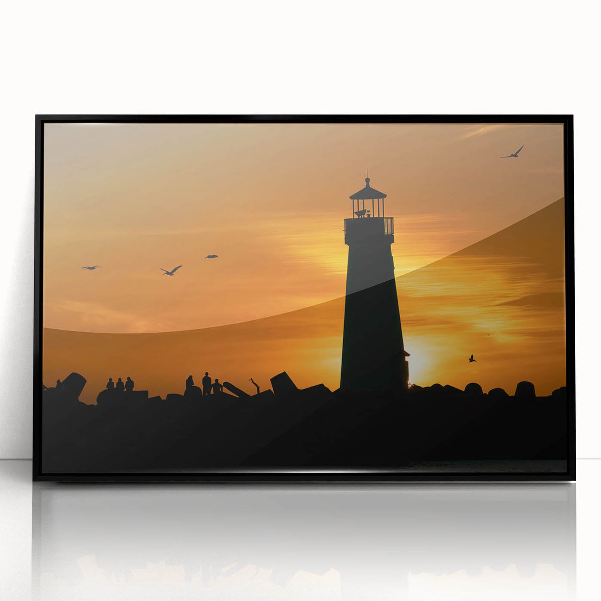 Large abstract wall art depicting Santa Cruz, California in muted earth tones on a framed acrylic.