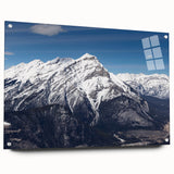 Acrylic print of a large abstract depiction of Vail, Colorado in muted earth tones.