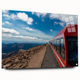 Acrylic print of Pikes Peak in Colorado featuring muted earth tones, ideal for bedroom or dining room decor.