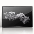Large abstract wall art of Telluride, Colorado in muted earth tones on framed acrylic, suitable for modern living room decor.