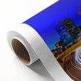 Art Deco style poster of Connecticut scenery on rolled canvas, featuring muted earth tones, ideal for nursery wall art.
