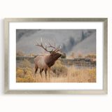 Textured abstract art print depicting Idaho scenery in muted earth tones, framed in silver, ideal for bedroom art.