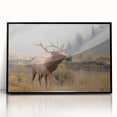 Large abstract wall art depicting Idaho scenery in muted earth tones on a framed acrylic, ideal for modern living room decor.