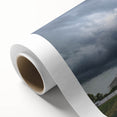 Art deco poster of Indiana scenery on rolled canvas, featuring pastel shades, ideal for nursery wall art.