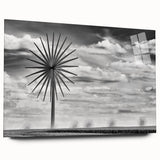 Large abstract wall art of Iowa scenery in muted earth tones on acrylic glass, suitable for bedroom or dining room.