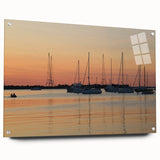 Acrylic print of Annapolis scenery in muted blue and green tones, suitable for dining room decor.