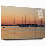 Acrylic print of Annapolis scenery in muted blue and gray tones, ideal for bedroom or dining room art.
