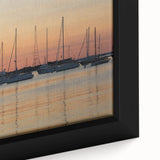 Extra large framed canvas of Annapolis, Maryland, featuring textured, colorful art with black accents.