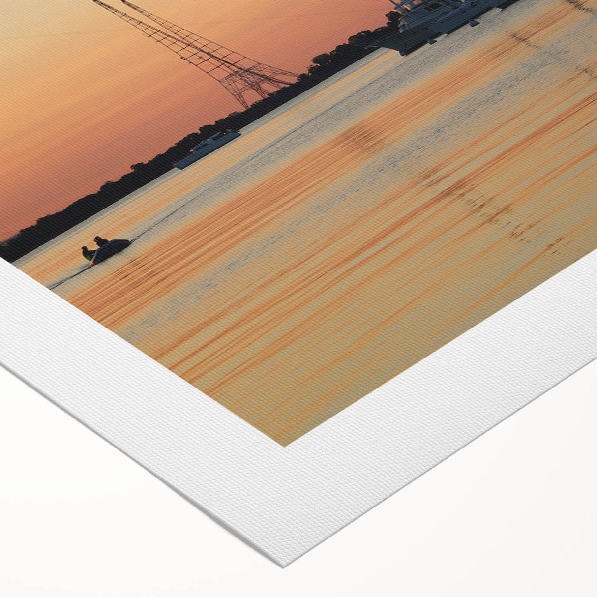 Art deco poster of Annapolis scenery in muted blues and greens on rolled canvas, suitable for dining room decor.