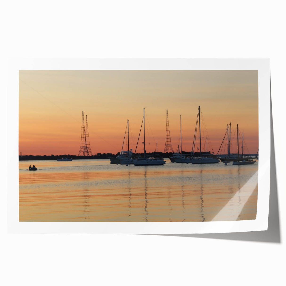 Rolled print of Annapolis scenery in soft pastel colors, ideal for art wall dining room or classy bathroom wall art.