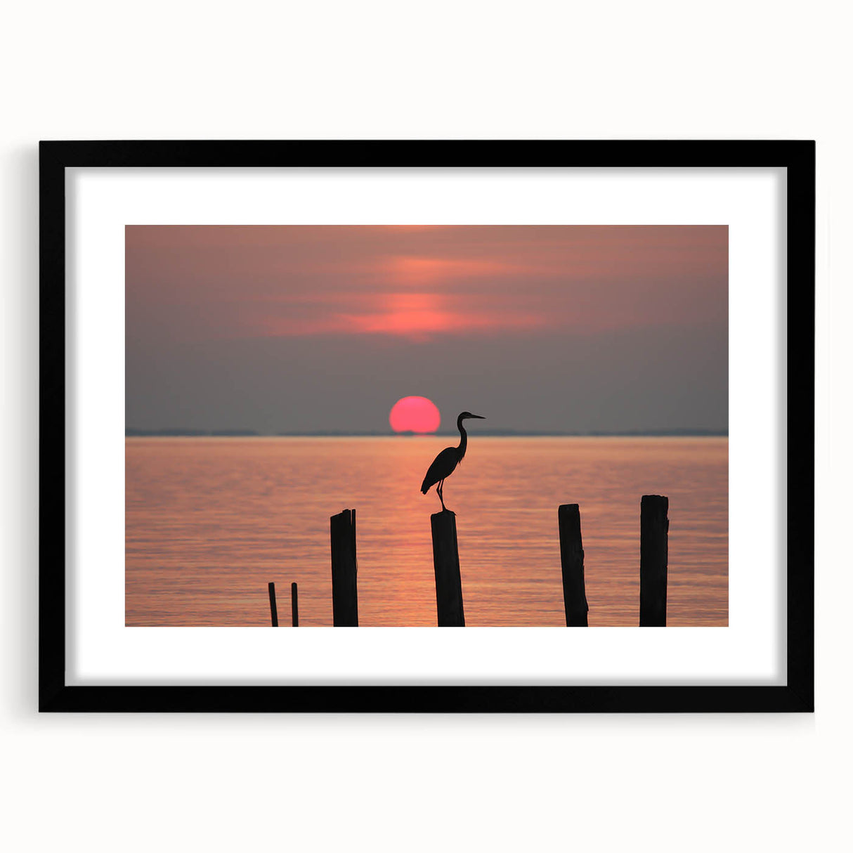 Abstract art print of Chesapeake Bay with textured, colorful strokes on a large framed canvas, ideal for living room decor.