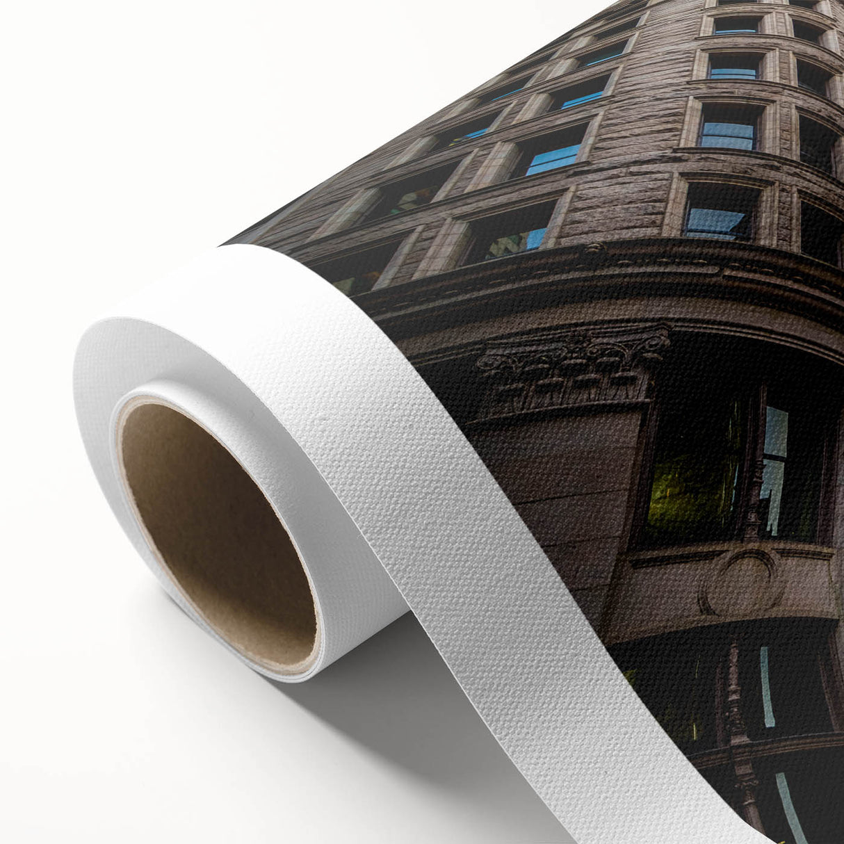 Art Deco poster of Boston skyline in pastel shades on rolled canvas, suitable for nursery wall art.