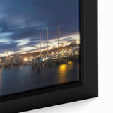 Extra large framed canvas featuring a textured, colorful depiction of Nantucket scenery, ideal for living room decor.