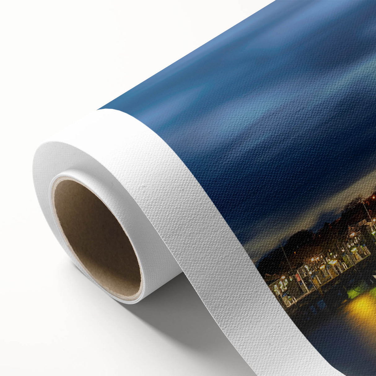 Art deco poster featuring a serene Nantucket landscape in pastel shades on rolled canvas, ideal for nursery wall art.