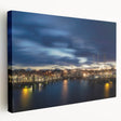 Large canvas print of Nantucket landscape in muted earth tones, suitable for kitchen wall art.