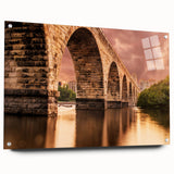 Acrylic print of Minneapolis skyline in muted blue tones, suitable for bedroom or dining room decor.