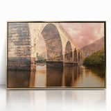 Acrylic print of Minneapolis skyline with golden hues in a mid-century modernist style, ideal for modern art wall decor.