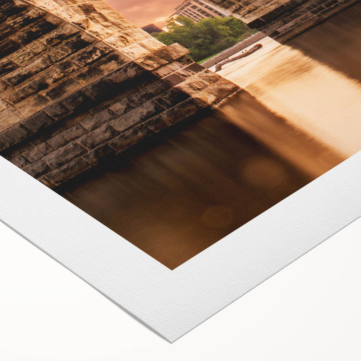 Art deco poster of Minneapolis skyline in muted gray and blue tones on rolled canvas, suitable for dining room wall art.