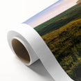 Art Deco poster of a Minnesota landscape in pastel colors on rolled canvas, ideal for nursery wall art.