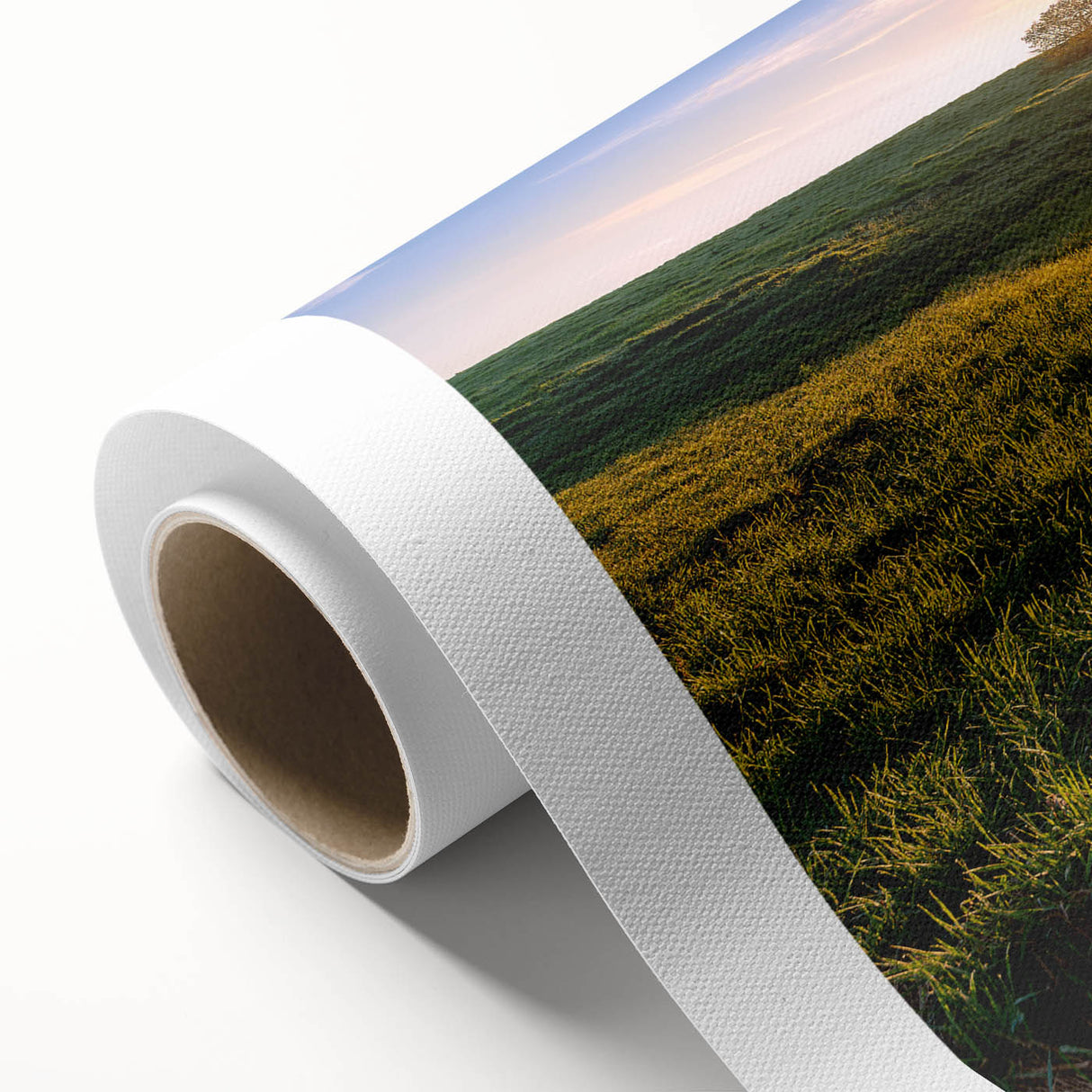 Art Deco poster of a Minnesota landscape in pastel colors on rolled canvas, ideal for nursery wall art.