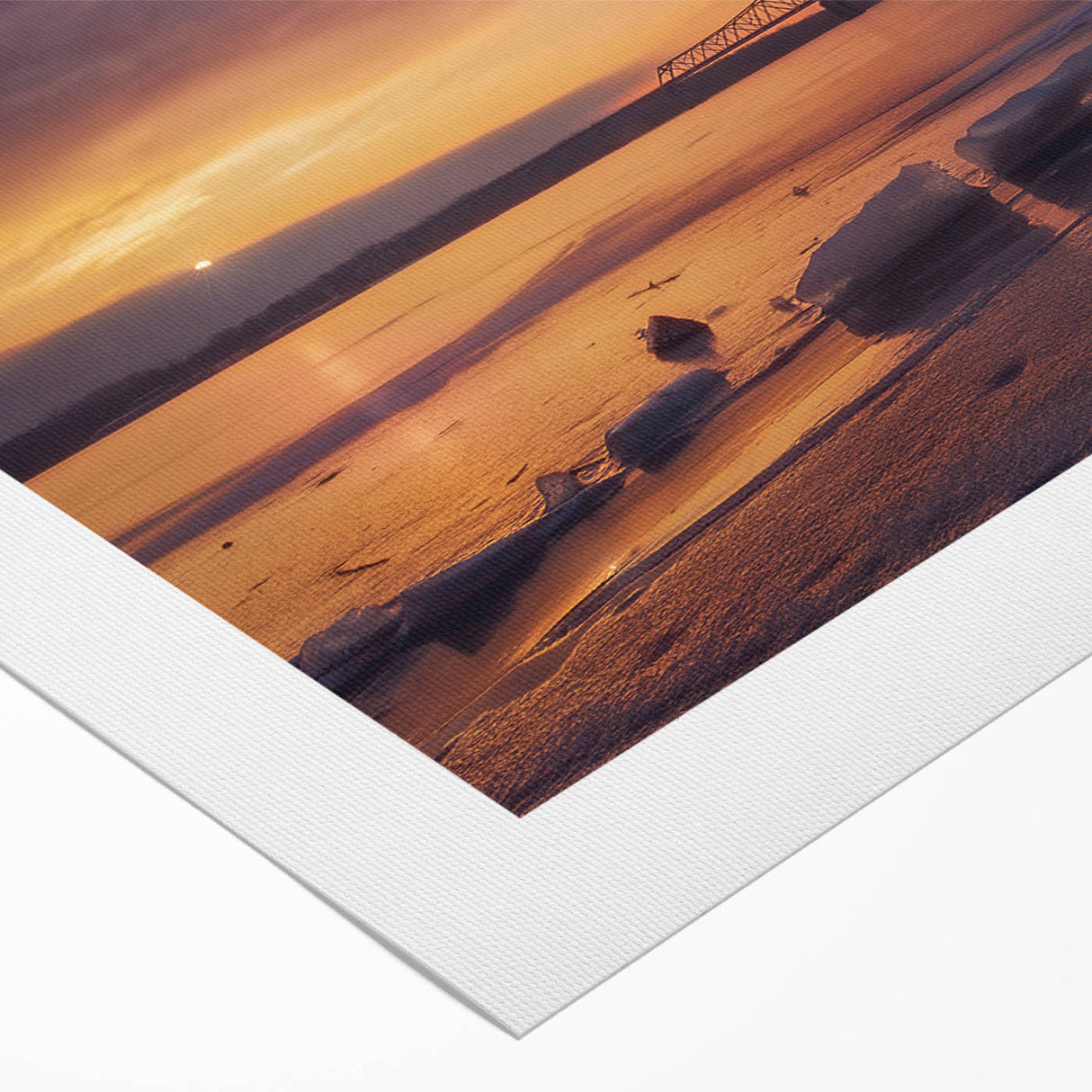 Art deco poster of Mississippi scenery in pastel shades on a rolled canvas, suitable for dining room wall art.