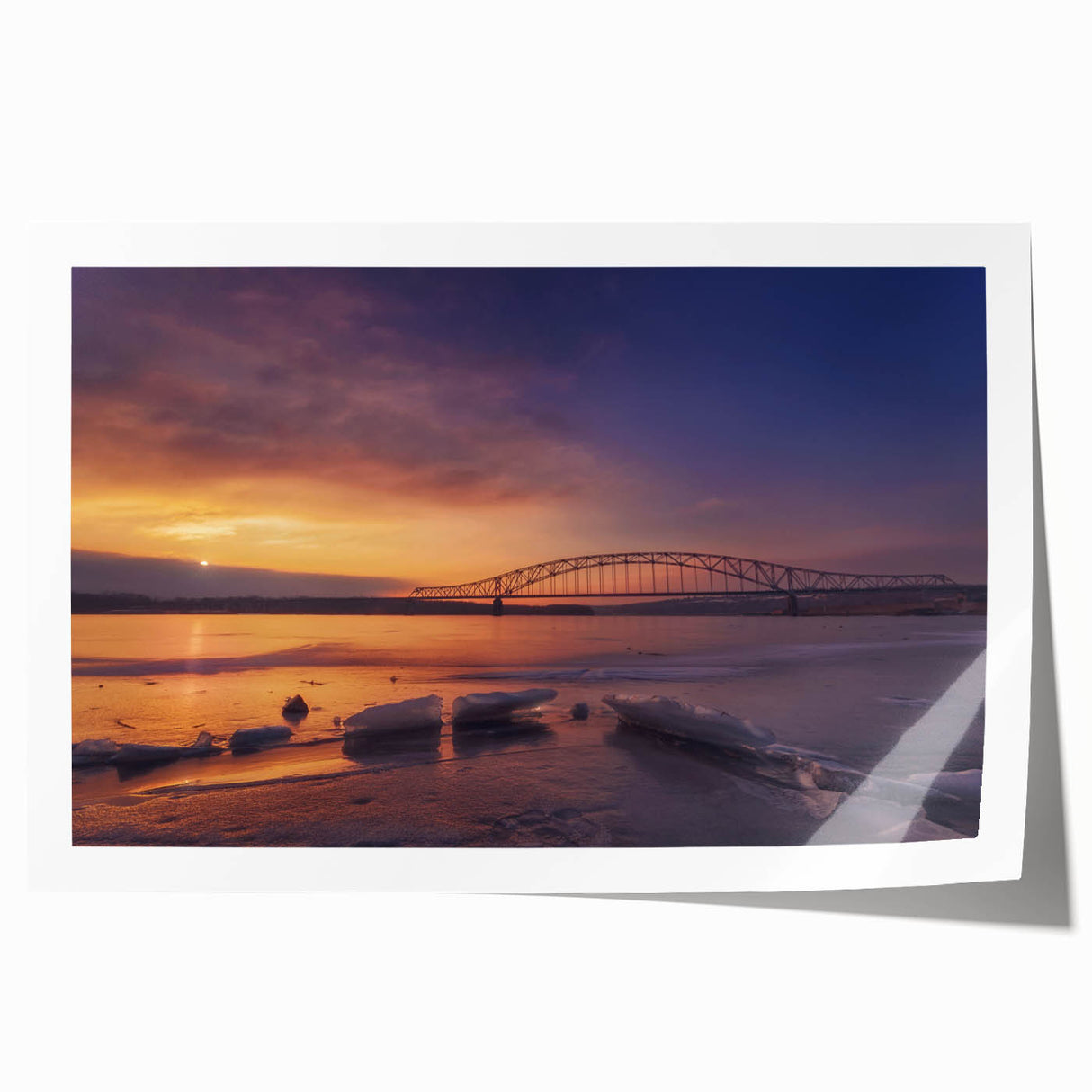 Rolled print of a Mississippi landscape featuring vivid greenery and floral elements, ideal for art wall dining room decor.