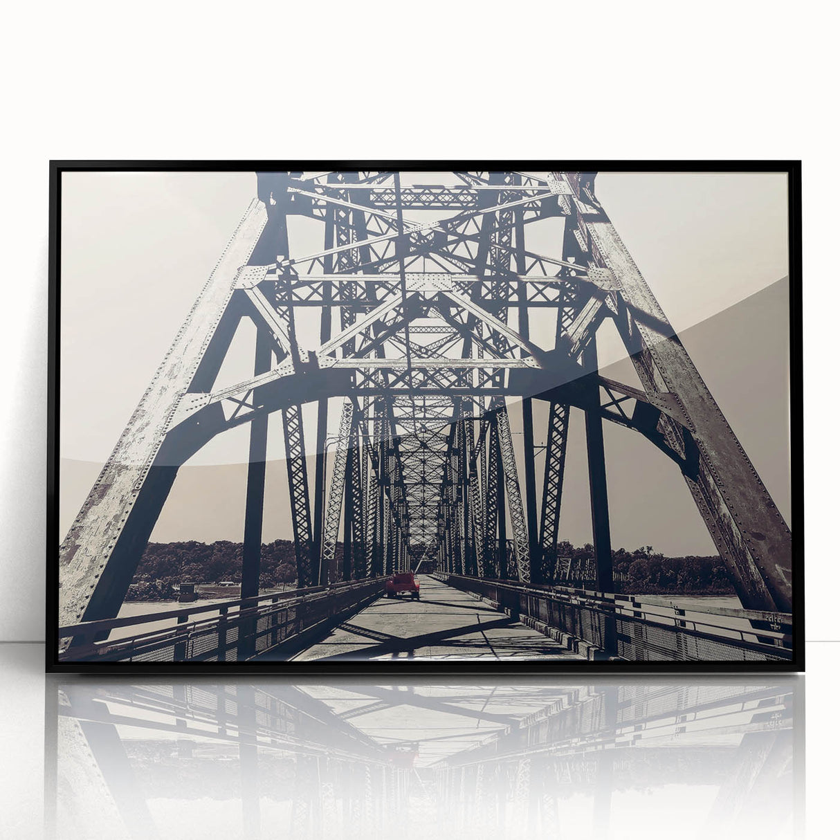 Large abstract wall art featuring a stylized St.