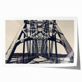 Extra large rolled print of St. Louis scenery with pastel floral designs, suited for art wall dining room or classy bathroom.