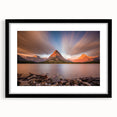 Extra large abstract art print of a colorful Montana landscape, featuring textured details on a framed black mat.