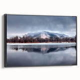 Black and white landscape art painting of Nebraska scenery on a framed canvas, suitable for bedroom wall decor.