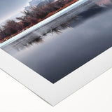 Art deco poster featuring a monochrome Nebraska landscape on rolled canvas, suitable for dining room wall art.