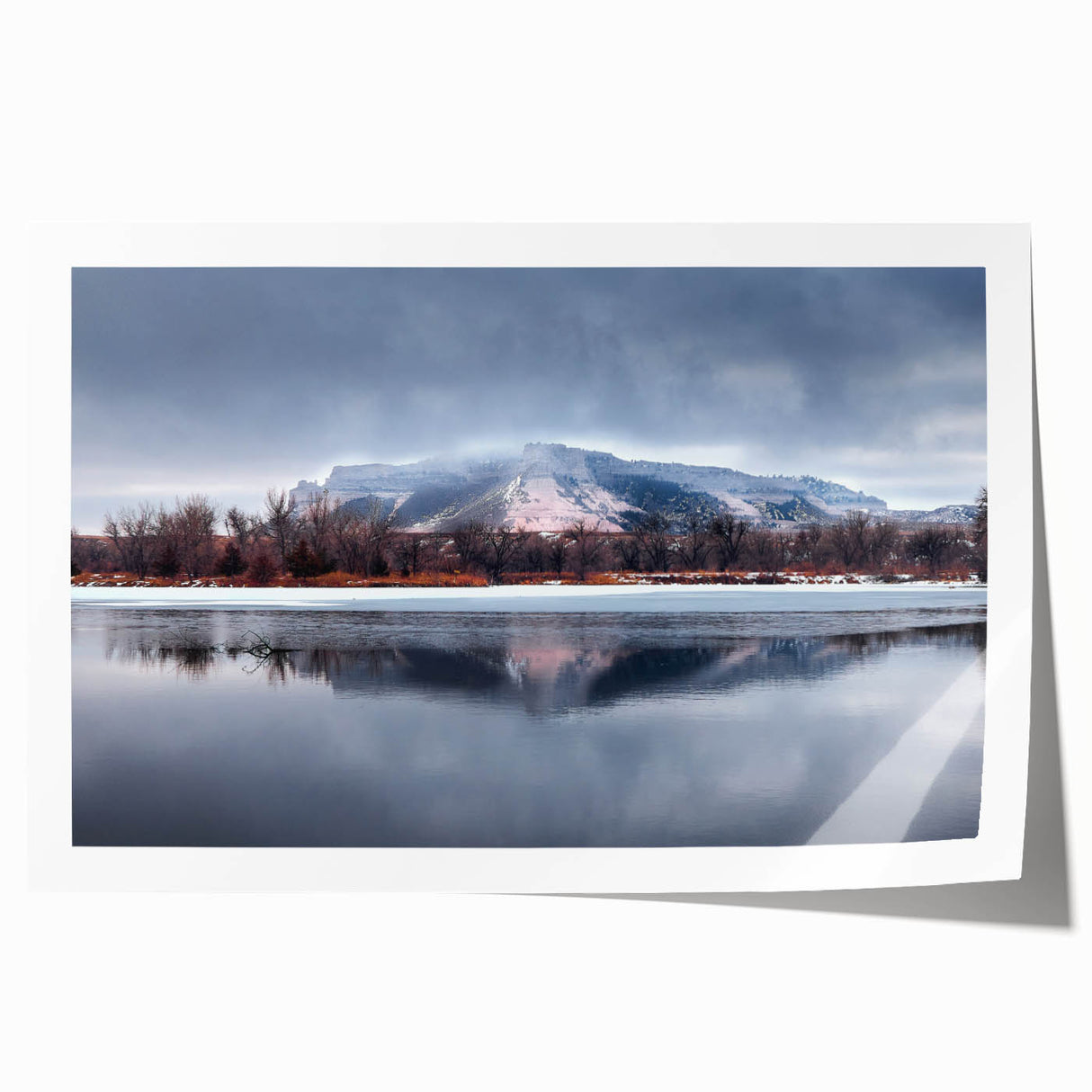 Rolled print of Nebraska scenery with soft pastel shades, ideal for dining room or bathroom wall art.