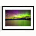 Extra large abstract art print of a colorful, textured New Hampshire scenery on a framed black mat.