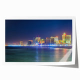 Rolled canvas print of New Jersey scenery with vibrant green and floral patterns, suitable for art wall dining room.