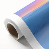 Art deco poster of White Sands, New Mexico, with soft blue and white tones on rolled canvas, ideal for nursery wall art.