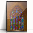 Large abstract wall art of Durham skyline in muted gray and blue tones on framed acrylic, ideal for modern office decor.